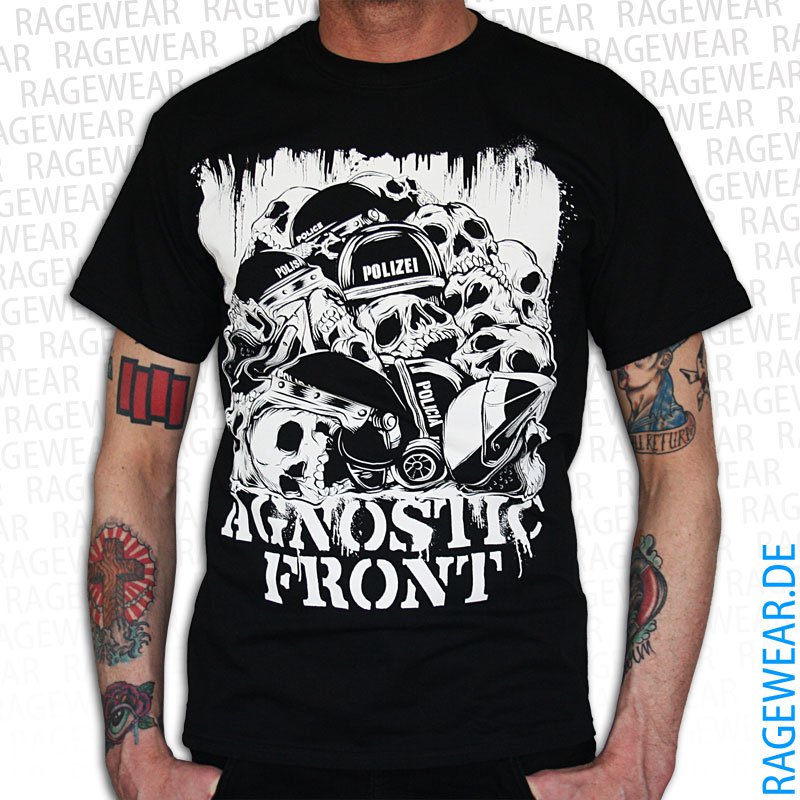 AGNOSTIC-FRONT-Police-T-Shirt-black