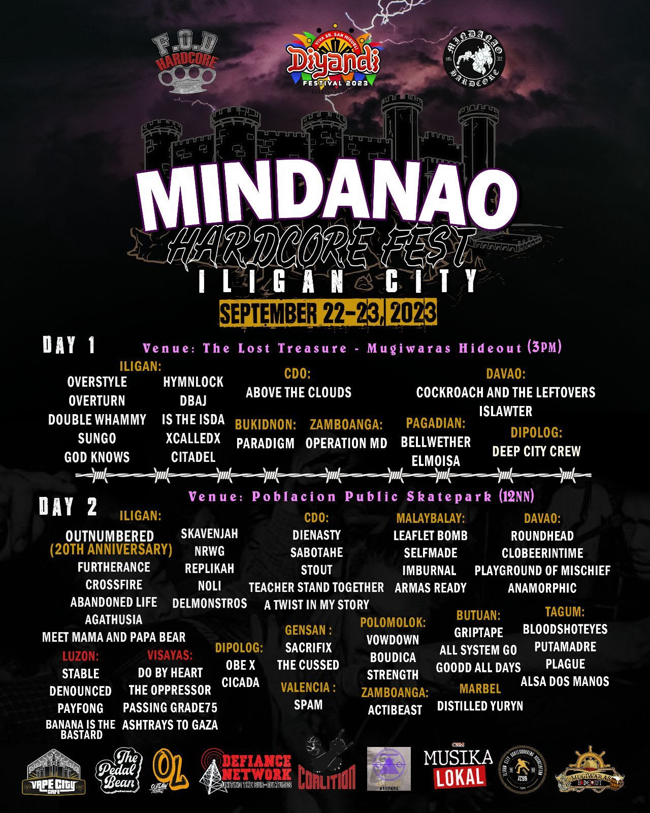 Mindanao Hardcore Fest Announce Massive 70 Band Lineup [Philippines